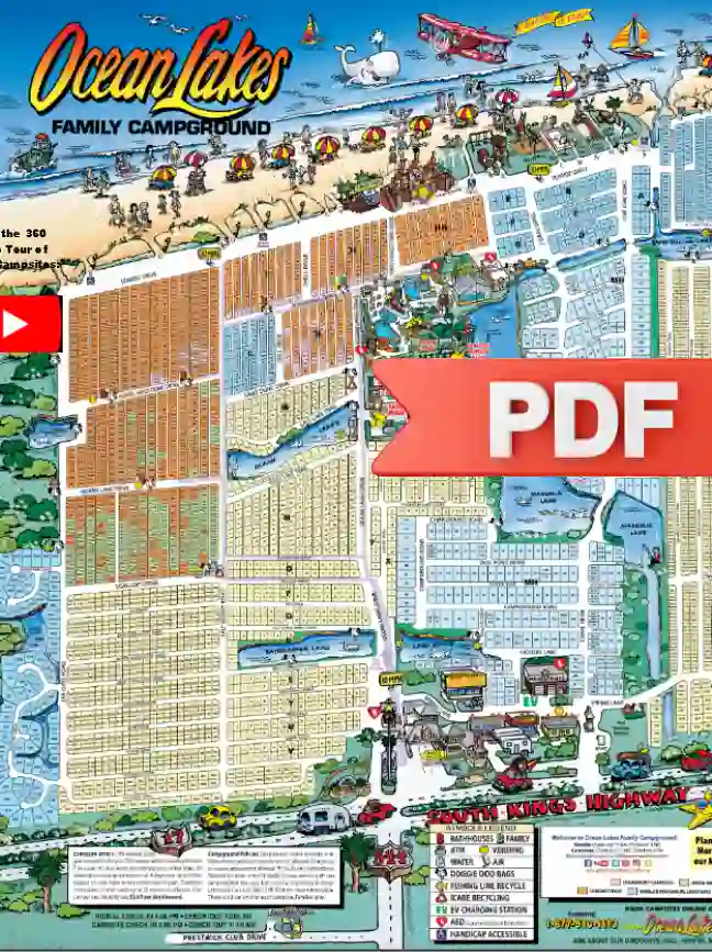 Ocean Lakes Campground Map of 2024